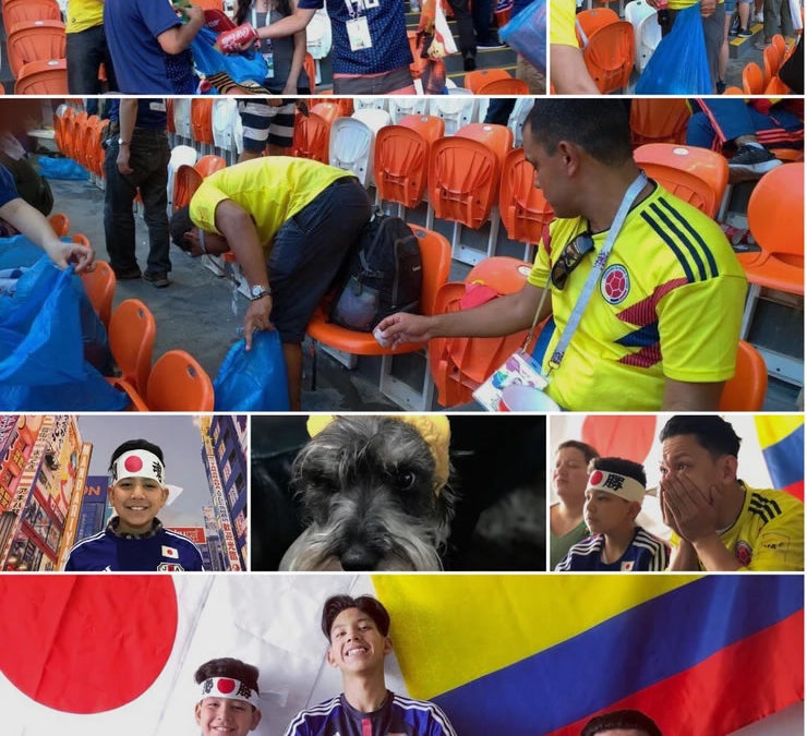 JAPONESES RECOGIENDO BASURA Y NOSOTROS
